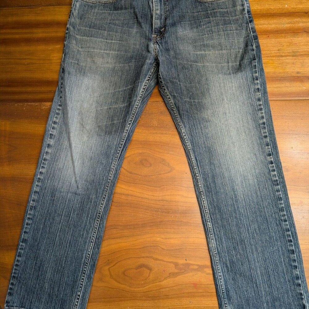 Levi's 559 Jeans Relaxed Straight Denim Cotton Men's Size 36x30 Distressed Blue